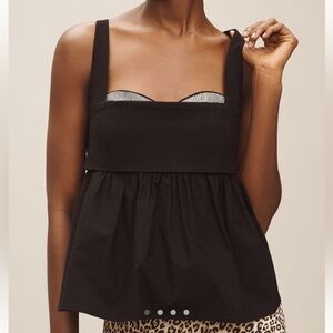 Maeve Peek-A-Boo Square Neck Empire Top